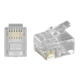 DIGITUS PLUG RJ12 6P6C FLAT CABLE (PACK 100 PLUG)