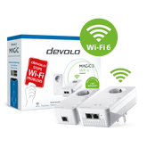 devolo Magic 2 WiFi 6, Starter Kit, PLC up to 2400Mbps, Mesh, Wi-Fi 6 up to 1800Mbps, 2x Gigabit LAN