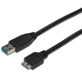 DIGITUS USB 3.0 CONNECTION CABLE A/M - MICRO B/M 1MT BLACK