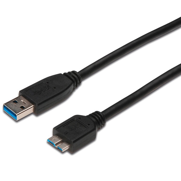 CABLE DE CONEXIÓN DIGITUS USB 3.0 A/M - MICRO B/M 1MT NEGRO