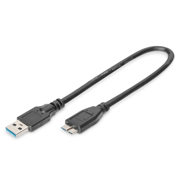 CABLE DIGITUS USB 3.0 USB A - MICRO USB BM/M 0.5M USB 3.0 NEGRO