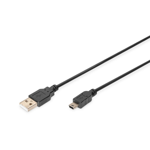 CABLE DIGITUS USB 2.0 TIPO A - MINI B 5PIN M/M 3.0M USB 2.0 NEGRO