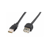 DIGITUS EXTENSION CABLE USB-A/AM/F 1.8MT BLACK