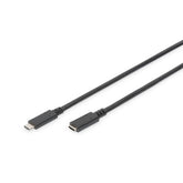 DIGITUS USB TYPE-C CABO EXTENSAO TYPE C M/F 1.5M 3A 480MB VERSION 2.0 PRETO