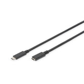 DIGITUS USB TYPE-C CABO EXTENSAO TYPE C M/F 2.0M 3A 480MB VERSION 2.0 PRETO