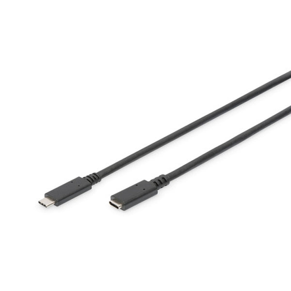 CABLE DE EXTENSIÓN DIGITUS USB TIPO-C TIPO CM/H 2.0M 3A 480MB VERSIÓN 2.0 NEGRO