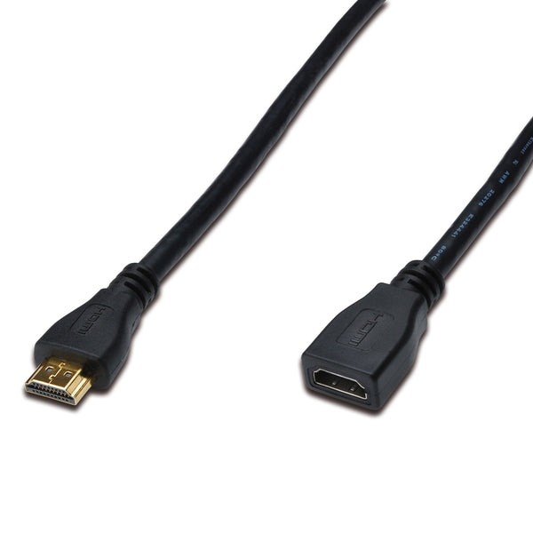 DIGITUS CABLE HDMI HIGH SPEED W/ETHERNET M/F 2MT BLACK