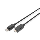 CABLE DIGITUS ADAP DISPLAYPORT1.2 HDMI 2.0 AM/M 2M CON INTERLOCK 4K/60HZ NEGRO