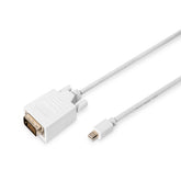 DIGITUS CABLE ADAPTER MINI DISPLAYPORT 1.1A - DVI24+1 M/M 2.0M WHITE