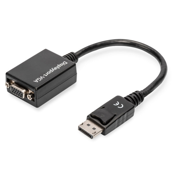 ADAPTADOR DIGITUS DISPLAYPORT VGA M/F 0.15MT NEGRO