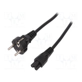 DIGITUS POWER CORD CEE 7/7 TYP-F - C5 M/F 1.8M H05VV-F3G 0.75QMM BLACK