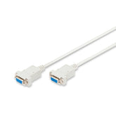 CABLE DIGITUS ZERO-MODEM D-SUB9 F/H 3.0M CAPUCHONES GRIS