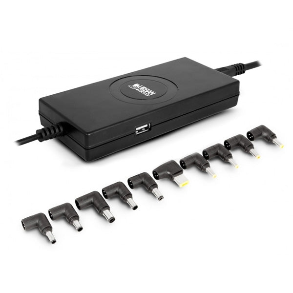 UF UNIVERSAL SLIM CHARGER FOR NOTEBOOK 90W + 1 USB