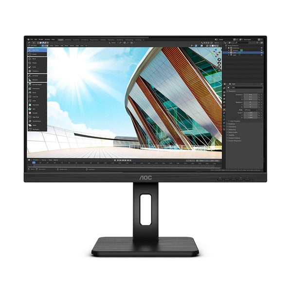 AOC MONITOR IPS 24 (23.8) FHD HDMI DP USB-C COLUNAS HAS PIVOT 24P2C