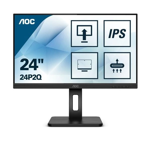 AOC MONITOR IPS 24 (23.8) FHD VGA DVI HDMI DP USB SPEAKERS HAS PIVOT 24P2Q