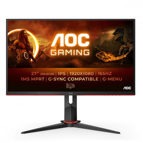 AOC MONITOR IPS 27 FHD 4MS 165HZ VGA HDMI DP USB COLUNAS HAS 27G2SPU/BK