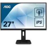 AOC MONITOR IPS 27 16:9 FHD VGA DVI HDMI DP USB COLUNAS HAS PIVOT PROMO