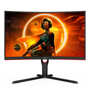 AOC MONITOR VA 27 FHD CURVED 1 MS 165HZ HDMI DP USB SPEAKERS HAS GAMING C27G3U/BK