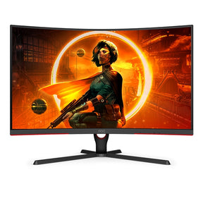 AOC MONITOR VA 32 (31.5) FHD CURVED 1MS 165HZ VGA HDMI DP SPEAKERS C32G3AE/BK