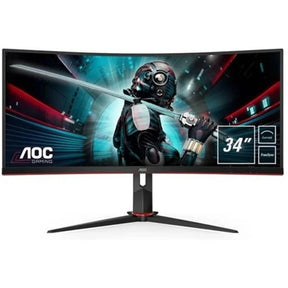 AOC MONITOR VA 34 21:9 CURVED QHD 1MS 100HZ HDMI DP USB HAS GAMING CU34G2/BK