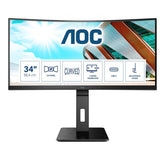 AOC MONITOR VA 34 WQHD CURVADO HDMI DP ALTAVOCES USB-C TIENE CU34P2C