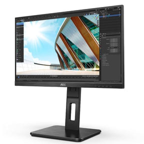 AOC 27P2Q - Monitor LED - 27" - 1920 x 1080 Full HD (1080p) @ 75 Hz - IPS - 250 cd/m² - 1000:1 - 4 ms - HDMI, DVI, DisplayPort, VGA - altifalantes - preto