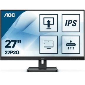 AOC 27P2Q - LED monitor - 27" - 1920 x 1080 Full HD (1080p) @ 75 Hz - IPS - 250 cd/m² - 1000:1 - 4 ms - HDMI, DVI, DisplayPort, VGA - speakers - black