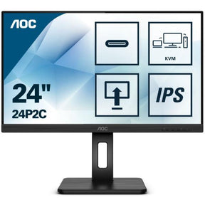 AOC MONITOR IPS 24 (23.8) FHD HDMI DP USB-C SPEAKERS HAS PIVOT 24P2C