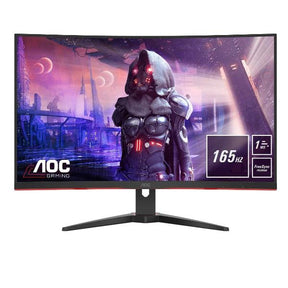 AOC MONITOR VA 32 (31.5) FHD CURVO 1MS 165HZ VGA HDMI DP COLUNAS C32G2AE/BK