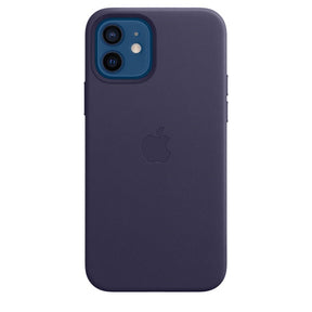 APPLE CAPA IPHONE 12/ 12 PRO 6.1 LEATHER CASE WITH MAGSAFE - DEEP VIOLET