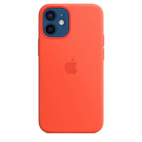 APPLE CAPA IPHONE 12 MINI 5.4 SILICONE CASE WITH MAGSAFE - ELECTRIC ORANGE