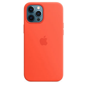 APPLE CAPA IPHONE 12 PRO 6.7 MAX SILICONE CASE WITH MAGSAFE - ELECTRIC ORANGE