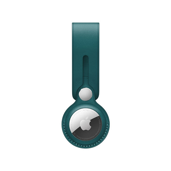 APPLE AIRTAG LEATHER LOOP - FOREST GREEN