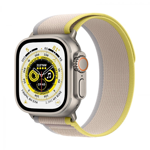 APPLE WATCH ULTRA GPS+CELLULAR 49MM TITANIUM CASE WITH YELLOW/BEIGE TRAIL LOOP S