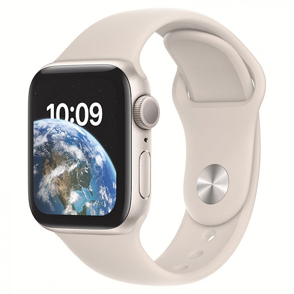 APPLE WATCH SE GPS 40MM SILVER ALUMINUM CASE WITH WHITE SPORT BAND REGULAR