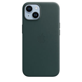 APPLE CAPA IPHONE 14 PLUS LEATHER CASE WITH MAGSAFE - FOREST GREEN