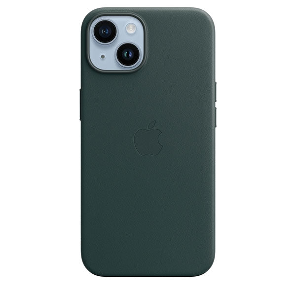 APPLE CAPA IPHONE 14 PLUS LEATHER CASE WITH MAGSAFE - FOREST GREEN