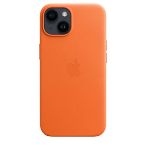 APPLE CAPA IPHONE 14 PLUS LEATHER CASE WITH MAGSAFE - ORANGE