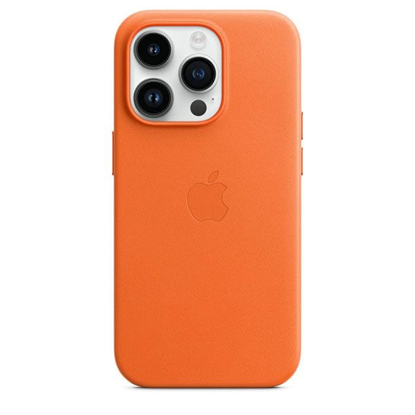 APPLE CAPA IPHONE 14 PRO MAX LEATHER CASE WITH MAGSAFE - ORANGE