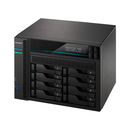 NAS ASUSTOR AS6508T LOCKERSTOR 8, 8-Bay ATOM C3538 4C - 8GB-10GbE/2.5GbE-USB, 3Y WTY