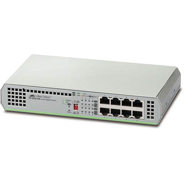 ALLIED TELESIS SWITCH 8 PORT 10/100/1000TX UNMANAGED LAYER 2 SMARTSW