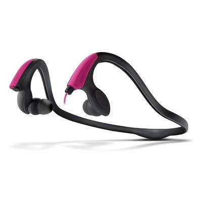 Energy Earphones Running Two - In-Ear Headphones - In-Ear - Under-Neck Mount - With Cable - 3.5mm Jack - Neon Pink