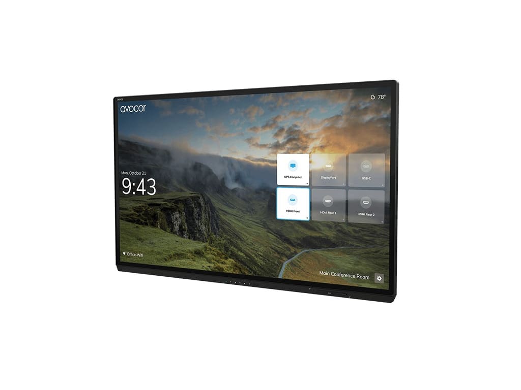 Avocor AVG-8560 - 85" Diagonal Class G Series LCD display with LED backlight - interactive - with touchscreen (multi-touch) - 4K UHD (2160p) 3840 x 2160 - direct-illuminated LED
