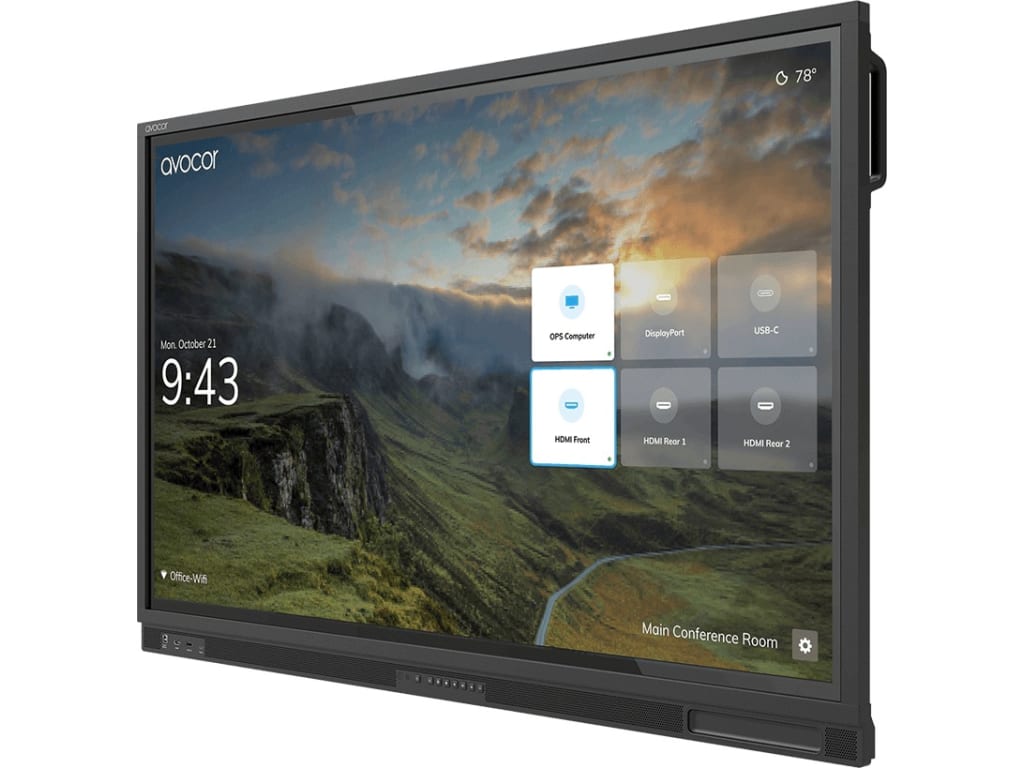 Avocor AVE-8630 - 86" Diagonal Class E-Series LCD Display with LED Backlight - Interactive Digital Signage - With Touchscreen - 4K UHD (2160p) 3840 x 2160 - LED Direct Light