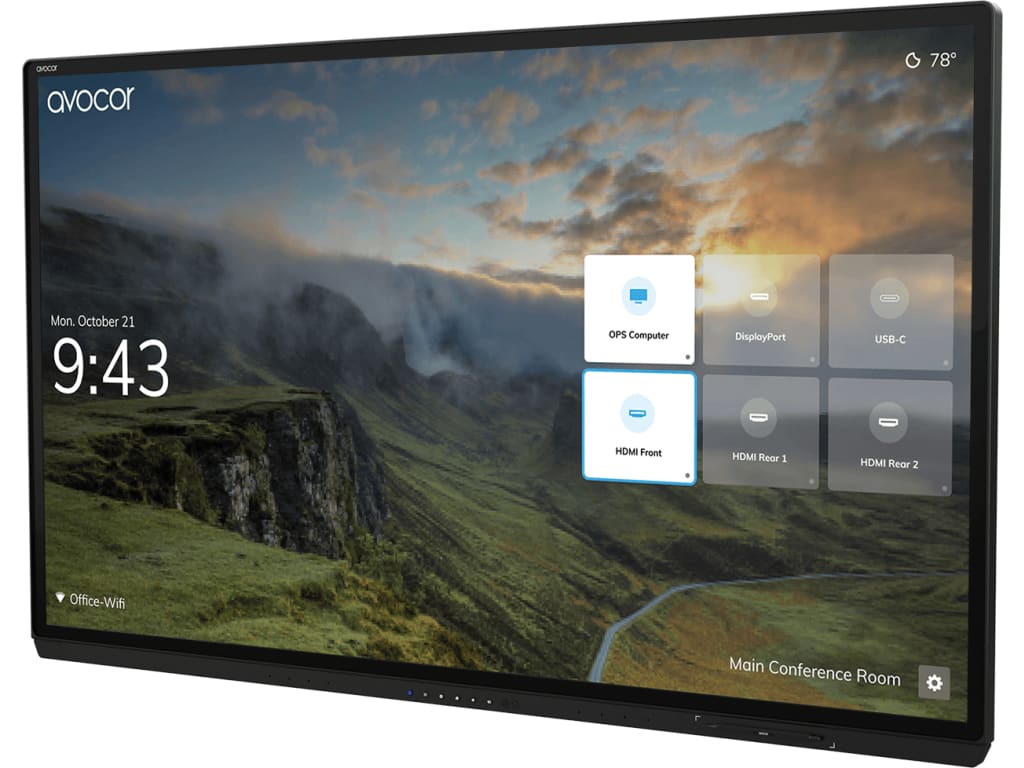 Avocor AVG-7560 - 75" Diagonal G Series Class LCD display with LED backlight - interactive - with touchscreen (multi-touch) - 4K UHD (2160p) 3840 x 2160 - direct-illuminated LED