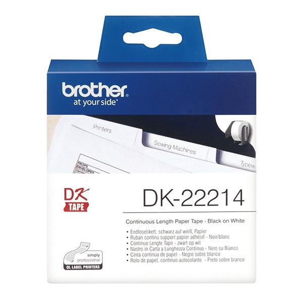 BROTHER ROLL PAPER CONT WHITE 12MM SEAL