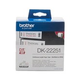 BROTHER ROLL THERMAL PAPER CONTENT BLACK/RED (WHITE) 62MM