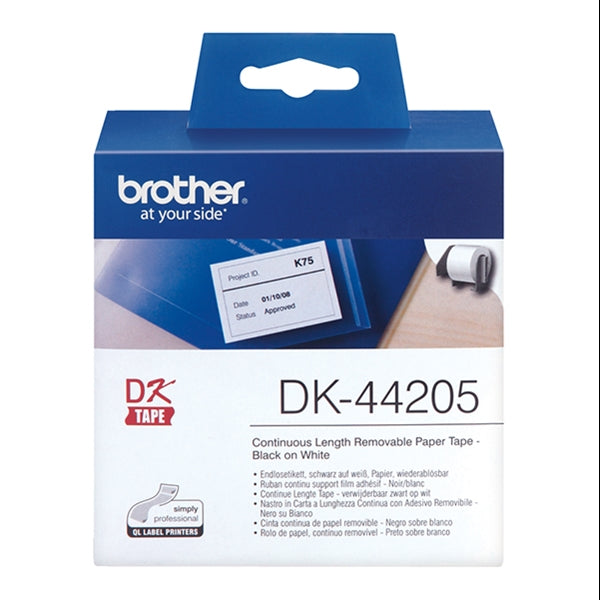 BROTHER ROLL PAPER CONT WHITE 62MM REMOVABLE