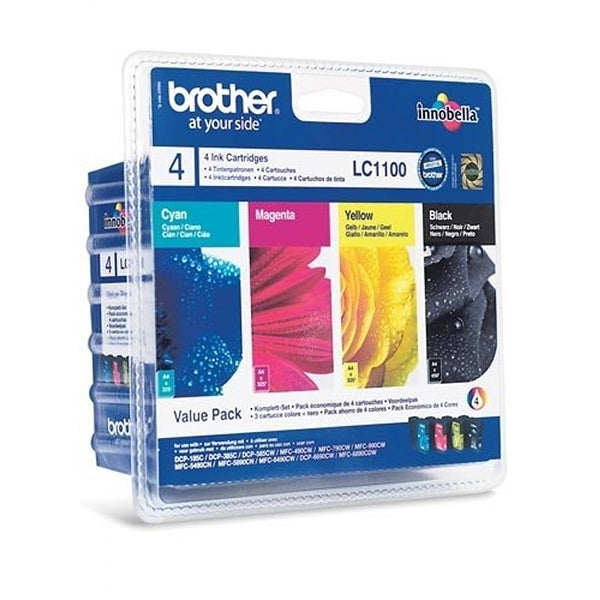 BROTHER TINTEIRO PACK 4 CORES LC1100