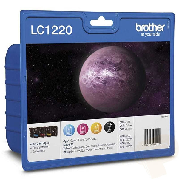 BROTHER CARTRIDGE PACK 4 COLORS LC1220